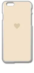 【新品未使用】iPhone6 Plus / 6s Plus アイフォン6sプラス クリア ハードケース (アイボリー) 小ハート ワンポイント くすみカラー カバー スマホケース cl-iphone6splus-360
