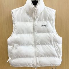 ルーカ RVCA メンズ PUFFER ベスト BE042768 ホワイト 白　フード欠品
