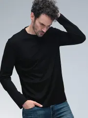 EMPORIO ARMANI (エンポリオアルマーニ) BIGロゴ クルーネック 長袖 Tシャツ AQUILA