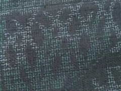 平和屋着物■結城紬　80亀甲　草花文　正絹　逸品　CAAS3760fb