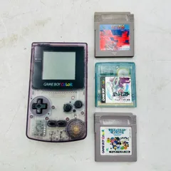 【❗️✨懐かしの名機✨❗️】ゲームボーイカラー（クリアパープル）＋大人気ソフト3本セット❗️