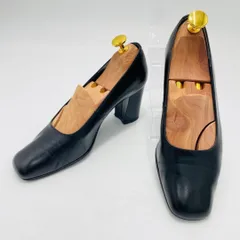 DIANA パンプス スクエアトゥ 23cm ブラック ダイアナ レディース チャンキーヒール hws02143