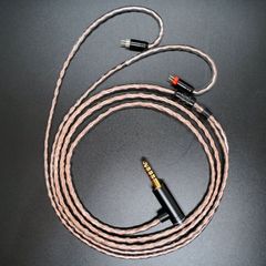 DIYキンバーケーブル最高リケーブル C IEM 2pin/4.4mm L字 超希少】銀