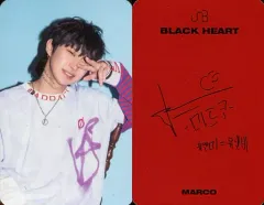 【中古】コレクションカード(男性) UNB/マルコ(from.熱血男児)/裏面赤・印刷サイン入り/CD「2nd Mini Album ： Black Heart(BLACK VER.)」封入特典フォトカード