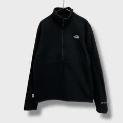 ☆THE NORTH FACE☆サーキュラーデザイン☆ブラックフリースプルオーバー☆ハーフジップ☆M☆F25M