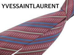 Yves Saint Laurent イヴサンローラン ネクタイ ストライプ柄 ハイブランド シルク　ビジネス