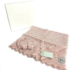 未使用品 G.H.HURT&SON ジーエイチハートアンドサン  ベビーギフトセット ベビーショール・帽子・手袋3点   ピンク    2　240001103458