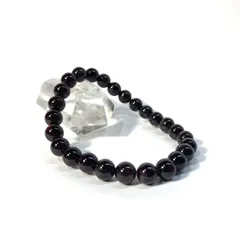 ガーネット パワーストーン ブレスレット 8mm  1月 誕生石 （シンプル）メンズ・レディース　男性・女性　数珠ブレス　開運  [m]