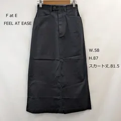 【未使用品】 F at E FEEL AT EASE 千趣会  レディース ロング タイトスカート ブラック サイズ（W.58,H.87,スカート丈.81.5）