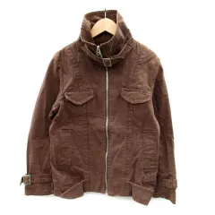ウールリッチ WOOLRICH スタンドカラージャケット ミドル丈 無地 ジップアップ M 茶 ブラウン /SY27のサムネイル