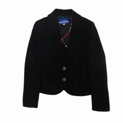 BURBERRY BLUE LABEL バーバリーブルーレーベル 金ボタン ブレザー テーラードジャケット ダークネイビー サイズ38 レディース