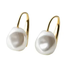 【ゴールド×フリーサイズ】[Cream dot. クリームドット公式] カフイヤリング レディース カフ 金属アレルギー ニッケルフリー 見え 3way イヤーカフ イヤカフ パール バロックパール風 メタル ドロップ 両耳用 大人 大人 