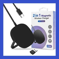 【新品】ワイヤレス充電器 【2024改良型】 マグネット式 充電器 急速充電 15W/10W/7.5W 強力磁気吸着 Phone15/14/13/12シリーズ対応 QI対応機種 (ブラック)