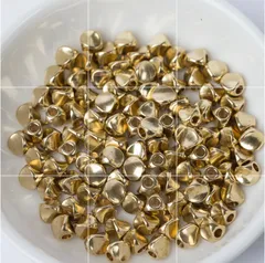 高級 ネパール 真鍮 ツイストビーズ 4.5mm 50個 ゴールド K8