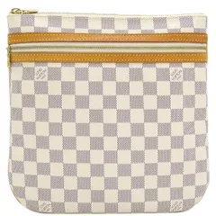 ルイヴィトン LOUIS VUITTON ショルダーバッグ ポシェット ボスフォール ダミエアズールキャンバス ダミエアズール ゴールド金具 白  N51112 MI4007【中古】