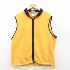 L/古着 フリース ベスト メンズ 00s 黄 イエロー 25sep29 中古 アウター
