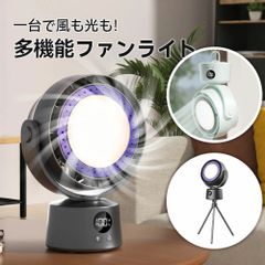 キャンプ 扇風機 吊り下げ扇風機 ポータブル 扇風機 4段階風力調節 LEDライト リモコン付 小型ファン アウトドア 扇風機 充電式 カラビナ付静音軽量 シーリングファン テント熱中症/停電対策