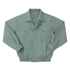 綿薄手 長袖 空調服/作業着 【モスグリーン XLサイズ】 服地のみ コットン1