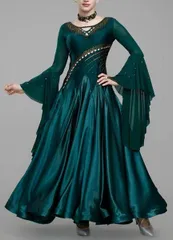 新色 発表会 社交ダンスドレス モダンダンス  レッド 華やかな オーダーメイド