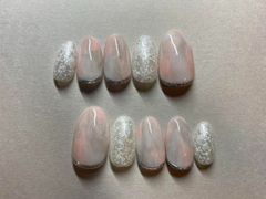 【サイズオーダー】botanical Flower ネイルチップ　No.10 オーダー可能ネイルチップ 10本 春ネイル フラワー ボタニカル柄