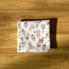 𑁍𓏸𓈒プリンセスフラワー ハンカチ グレー𑁍𓏸𓈒ダブルガーゼ