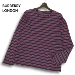 BURBERRY LONDON バーバリー ロンドン 通年 ホース刺繍★ ボーダー 長袖 ロンTシャツ カットソー Sz.L メンズ 日本製