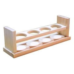 リカシツ 木製 試験管立て 穴40φx4本立 SITATE404HJ スタンド ラック 整列 ガラス 透明 シンプル おしゃれ 日本製 Wooden Test Tube Stand Rikashitsu Original