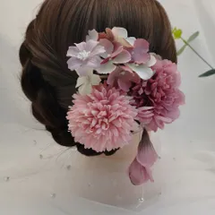 ☆ ピンク ☆ 髪飾り お花 mmfwhr802b 髪飾り 花 花飾り ヘアアクセサリー 3点セット セット 垂れ パール ダリア 造花 髪かざり ヘアアレンジ 成人式 卒業式 袴 振袖 和装 着物 お祭り 浴衣 女の子 七五三 結婚式 スーツ 上品 華やか