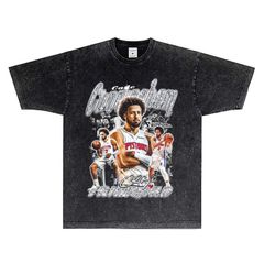 ケイド・カニングハム NBA デトロイト・ピストンズ ヴィンテージ加工　Tシャツ　ラップＴ　S-3XL