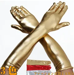 エナメル ロング 手袋 グローブ レディース メタリック コスプレ ハロウィン ダンス 衣装 仮装 ステージ パーティー イベント ダンサー ステージ 発表会 披露宴 ブライダル 余興 学園祭 文化祭 忘年会 ゴールド シルバー レッド ak1-9