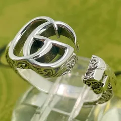 16号 グッチ ダブルG キー リング GG 燻 アラベスク 鍵 シルバー GUCCI/24-1213S