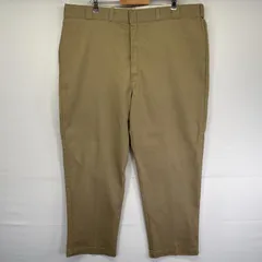 古着 80's～90's/80年代～90年代 ヴィンテージ ディッキーズ Dickies USA製 ワークパンツ チノパン ストレート w46 L32  ベージュ メンズ