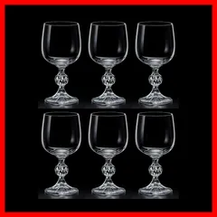 ワイングラス ６個セット 食洗機対応 ボヘミアングラス 「クラウディア」  クリスタレックス 40149-230-6