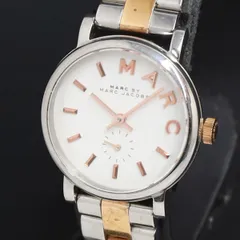 稼働 QZ 良品 マークバイマークジェイコブス MBM3331 白文字盤 スモセコ レディース腕時計 2000000 NSK KRK