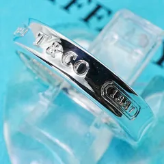 極美品10号 ティファニー 1837 ナロー ベーシック リング/24-5217