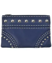 PRADA デニム ビジュースタッズ クラッチバッグ 三角プレート BP788H PRADA デニム ビジュースタッズ クラッチバッグ 三角プレート BP788H