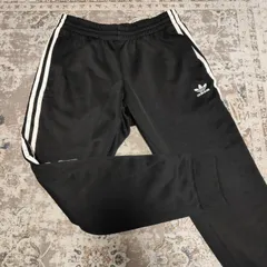 ADIDAS　ジャージ　トラックパンツ　ジョガーパンツ　BLACK　ブラック　アディダス　ズボン　L　古着　アメカジ　ストリート　ヒップホップ