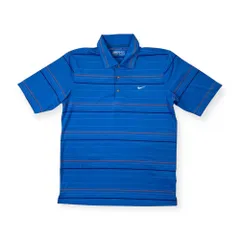 NIKE GOLF ナイキ ゴルフ ボーダー柄 ストレッチ 半袖 ポロシャツ サイズ M /メンズ/ブルー/スポーツ