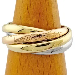 カルティエ トリニティ 5連 リング 指輪 13.5号 18金 K18イエローゴールド レディース  CARTIER  中古 カルティエ