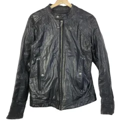 DIESEL(ディーゼル) ライダースジャケット サイズM - 黒 シングルライダース