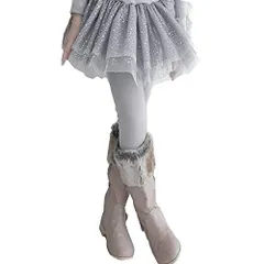 グレー_130 [ハニー ベービー スカッツ キッズ 女の子 チュチュスカート 付き レギンス 子供服 女の子 子供用 チュールスカート 子供 フリルスカート 100 110 120 130 140cm (130cm, グレー)
