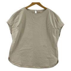 DRESSTERIOR ドレステリア ワンポイント刺繡 フレンチスリーブカットソー size38/ライトグレージュ