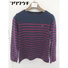 ◇ Arnold Palmer アーノルドパーマー ボーダー ワンポイント 長袖 Tシャツ カットソー サイズ 3 ネイビー レッド メンズ  【中古】 【1109210009991】