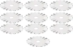 【在庫処分】回転カッター 縫 10本入り 円形刃 ロータリーカッター 替刃 直径45mm セーフティロータリカッター 手芸用品 裁縫工具