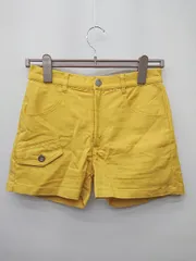 ◇ Θ KISS ON THE GREEN ゴルフウェア ショート　パンツ サイズL イエロー レディース P  【1410230005079】