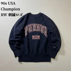 90s USA Champion　REVERSE WEAVE　刺繍ロゴ　スウェット　トレーナー　プルオーバー　チャンピオン　リバースウィーブ　ネイビー　M  古着