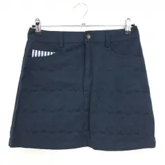 【美品】アディダス スカート ネイビー 地模様総柄 ストレッチ  レディース M/M ゴルフウェア adidas
