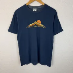 Columbia コロンビア 旧ロゴ プリントTシャツ ネイビー XSサイズ メンズ 古着 アメカジのサムネイル