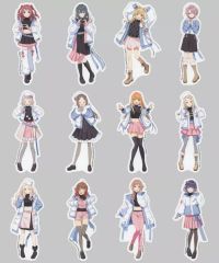 [중고] 씰·스티커 전 12종 세트 [학원 아이돌 마스터×아트페스×사야마 스키장 Sayama Winter mode 트레이딩 다이컷 스티커(신작)]」