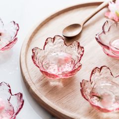 和食器 小皿桜 ガラス 5個 小鉢しょうゆ 薬味皿 漬物皿 食洗機対応耐熱ガラス